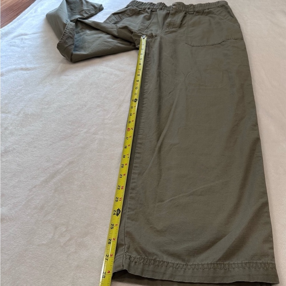 Madewell Cotton Ripstop Pull-On Straight Cargo Pants in Khaki Green Size L - Picture 4 of 11